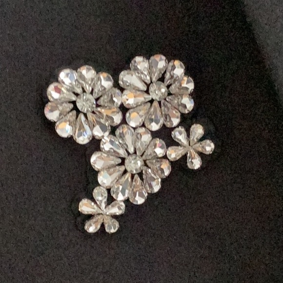 Express New Embellished Stones  Long  Black Women's Coat Extra Small Oversized - Picture 8 of 13